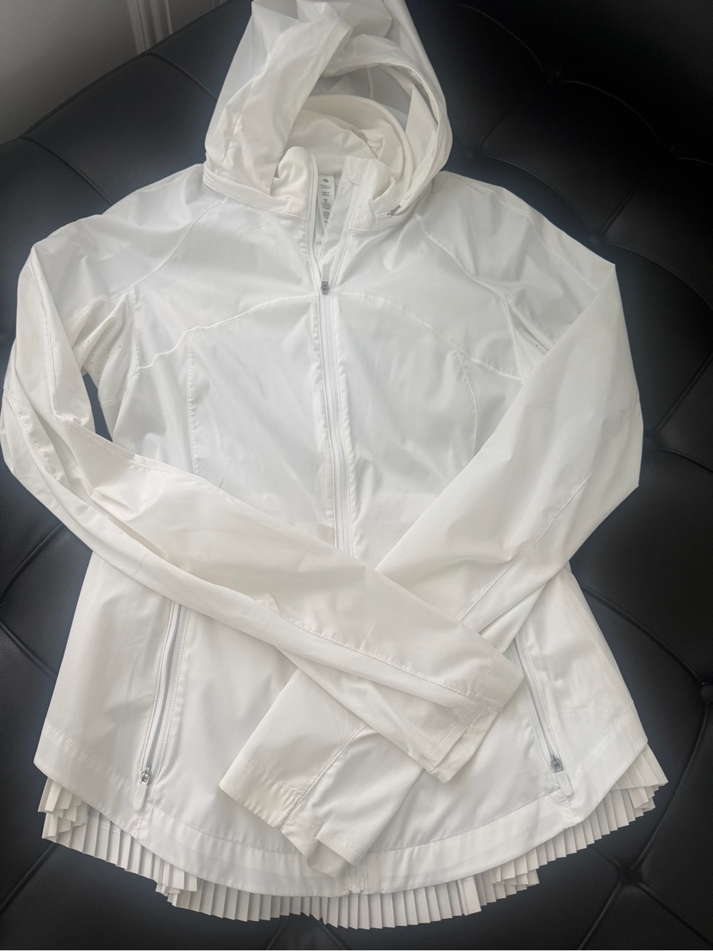 lululemon athletica White Hooded Lightweight Utility Jacket